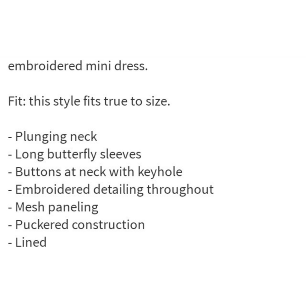 Free People Embroidered Plunge Dress - Picture 4 of 8